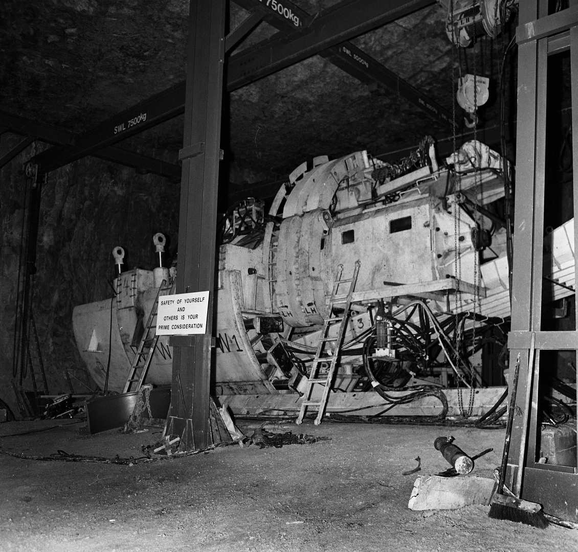 Boring machine Middleton Limestone Mine 1980